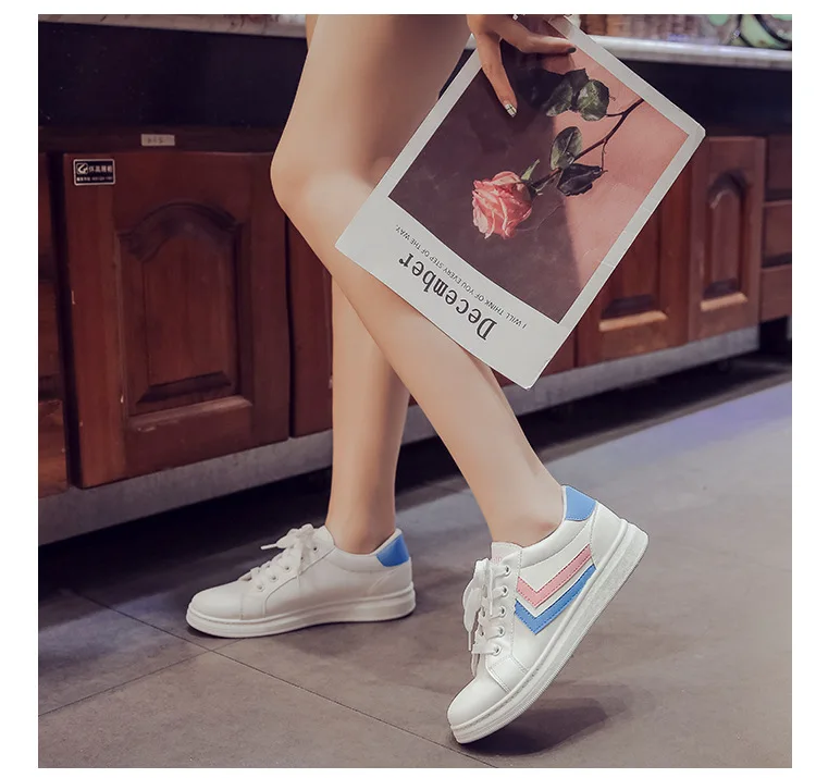 

White Shoes 2019 New Style Spring Summer Korean-style Versatile Athletic Shoes Women Flat Students Shoes Fashion Shoes Casual Sh
