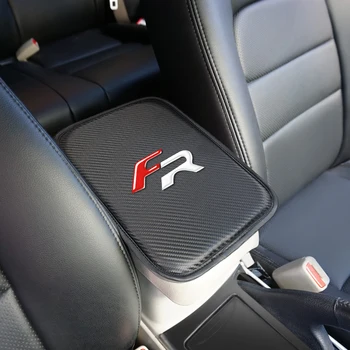 

1PCS Car Armrest Pad Covers Auto Seat Armrests Storage Protection Cushion for Seat Leon FR+ Ibiza Altea Formula Racing