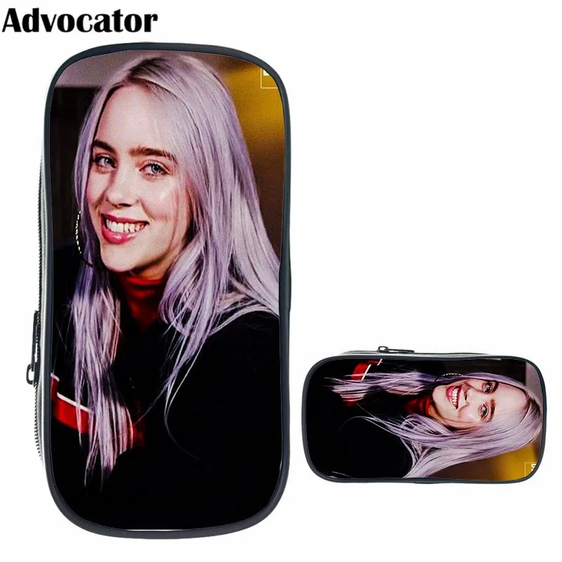 ADVOCATOR Горячая Billie Eilish узорчатый карандаш коробка для детей мальчиков девочек большой емкости макияж мешок косметичка для макияжа случае