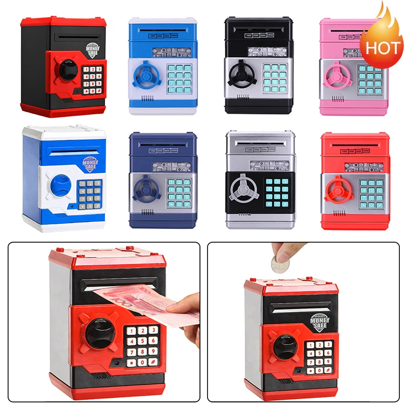Children Electronic Piggy Bank ATM Mini Money Box Password Safe Coin