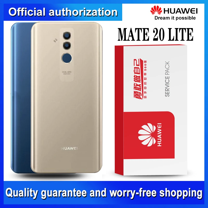 Оригинальный запасной корпус для Huawei Mate 20 Lite аккумулятор с клейкой наклейкой
