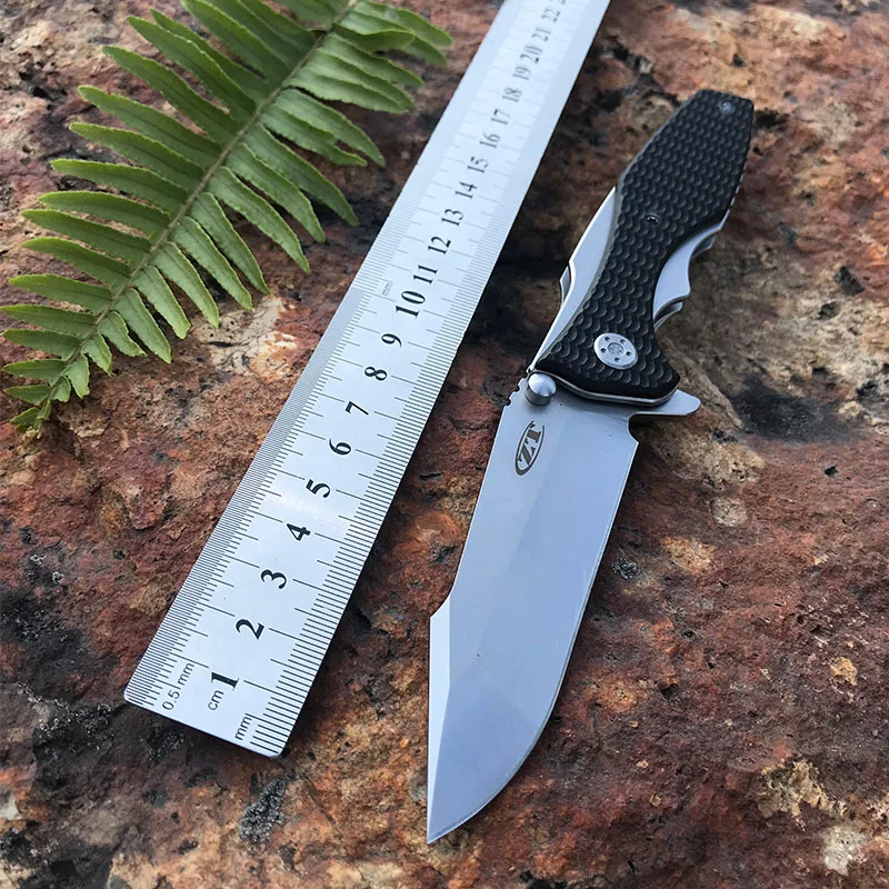 Складной нож ZT0393G10, полностью стальная пластина, для походов, кемпинга, тактический нож, инструмент для самообороны