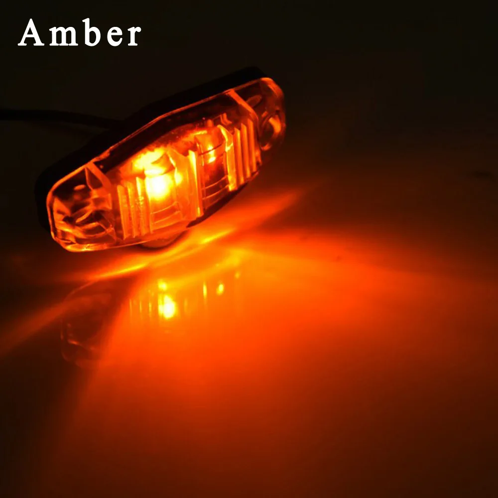 5* красный+ 5* Янтарный 12V Светодиодный Боковой габаритный фонарь 2,5 дюймов габаритный фонарь грузовик с прицепом светильник Новинка и высокое качество