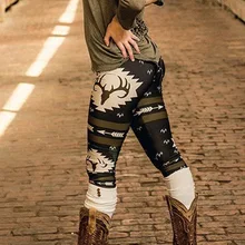 Камуфляжные брюки в европейском стиле Рождественские штаны с рисунками модные облегающие пикантные леггинсы Удобные Эластичные Легинсы большого размера с принтом