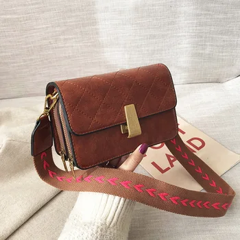 

Fashion Trend Women's Bag Square Buckle Ladies Multi-layer Small Square Bag Zipper Rhombus Handbag Messenger Shoulder Bags