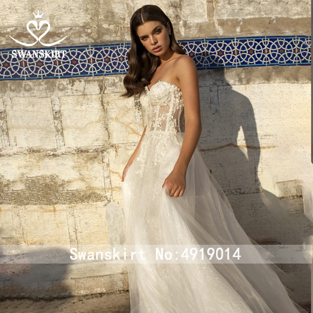 Vestido de Noiva, свадебное платье с аппликацией,, шикарная юбка, винтажное блестящее платье принцессы, а-силуэт, на заказ, со шлейфом, платье невесты DY02