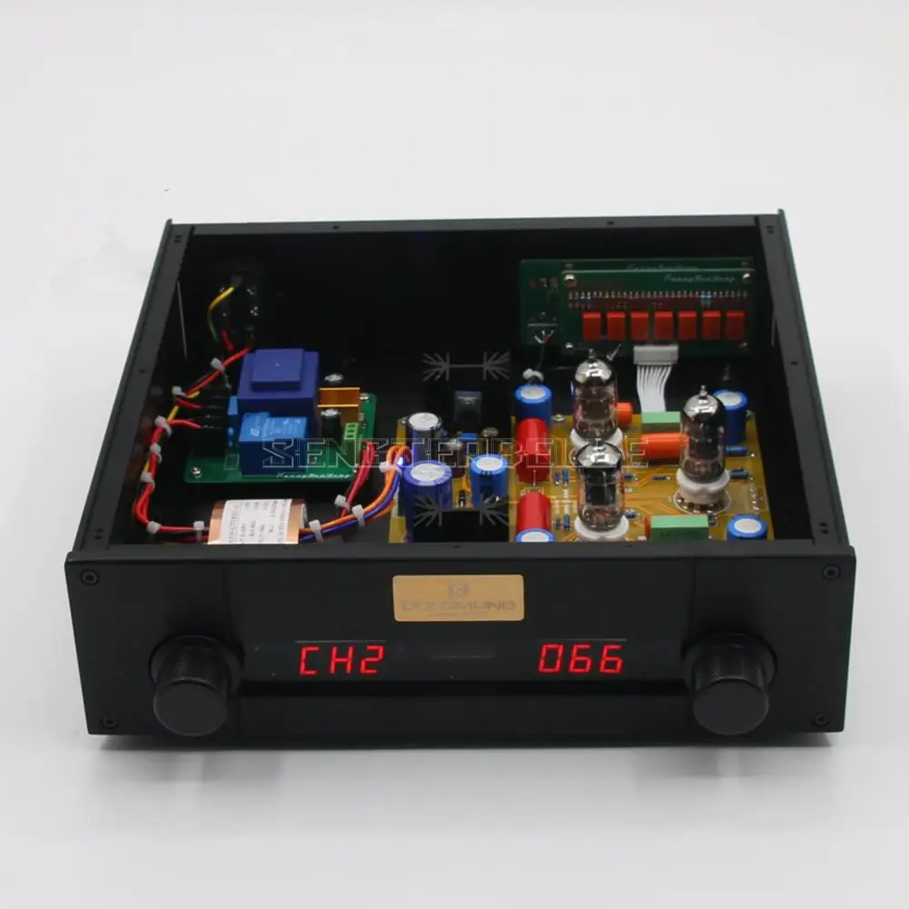 

Finished HiFi Remote Control 12AX7 Tube Preamplifier 4 Way Input 1 Way Output Based on Marantz 7 Amplifier Audio Circuit