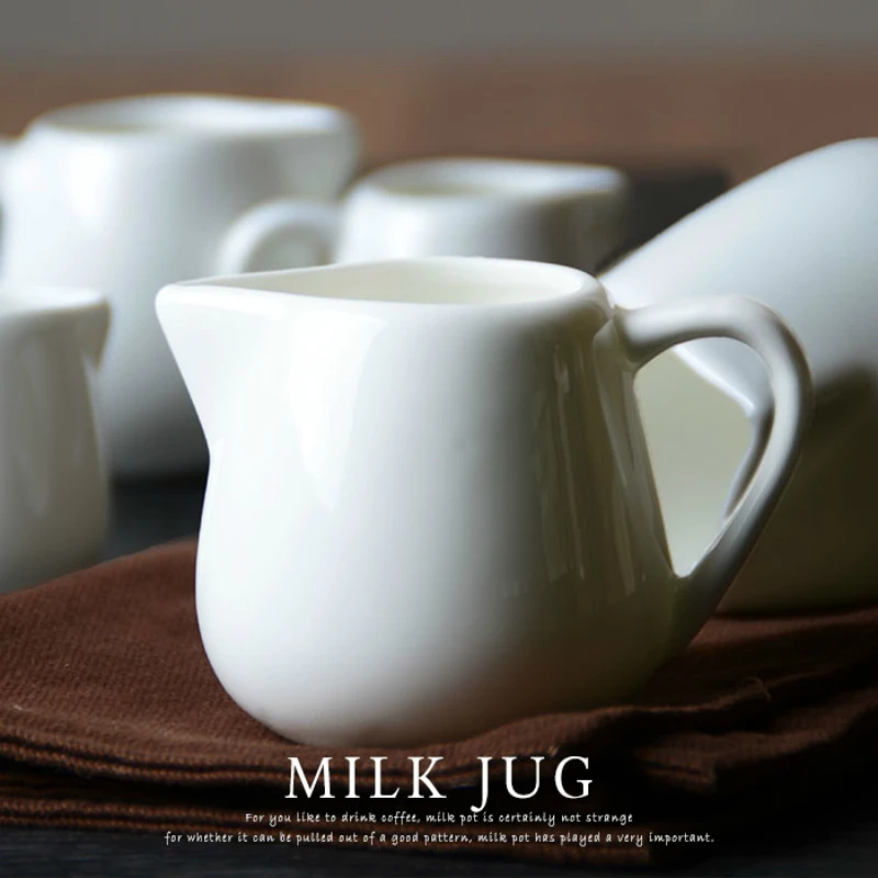 Горячая Белый Мини молочный кувшин кафе для баристы, эспрессо кофе аксессуары от производителей кофе посуда послеобеденный чай Молочный кувшин чашки оптом