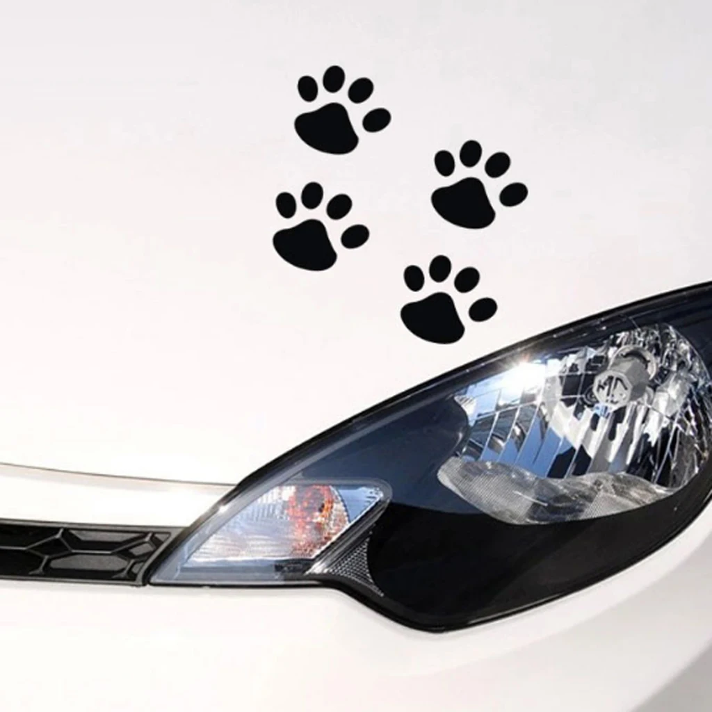 Car Sticker Cool Design Paw 3D Animal Dog Cat Bear Foot Prints Footprint 3M Decal Car Stickers 3 Colors Cute Cat Bear Claw 