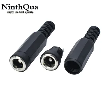 

1/2/5pcs DC 5.5*2.1 5.5*2.5 female jack socket DC Power Plug Female Interface Socket Jack Plug Wire Terminals Adapter 022B
