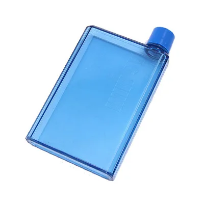 BLUE Книжная бумажная чашка Botlte плоская фляга для воды портативная прозрачная бумажная Подставка для книг бутылка для воды плоская бутылка для напитков чайник для ноутбука - Цвет: BLUE