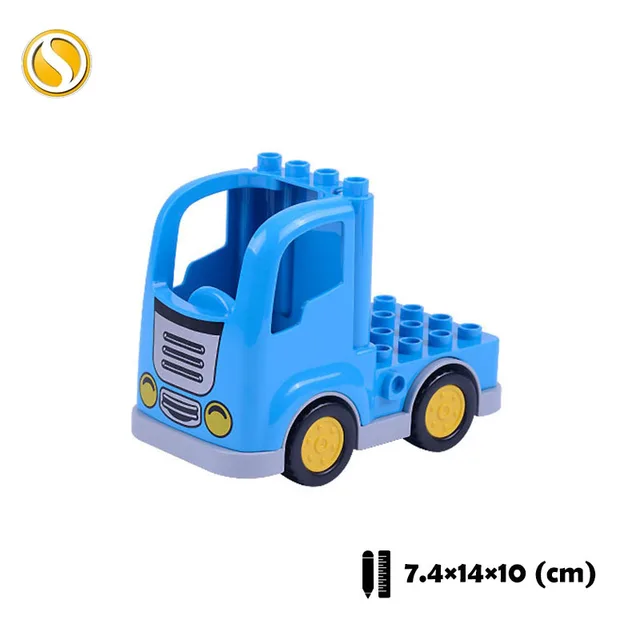 Trailer Car model Airplane Big Building Blocks Vehicle Accessory Compatible Classic Assemble Bricks Children DIY Toys Girl Gift CHE022-lan