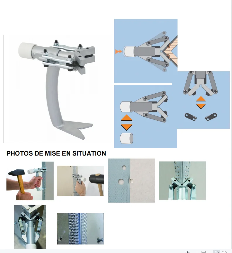 Drywall Canto Fix Ferramenta de Friso Ferramenta de Mão para Fixação de Metal Grânulos de Canto Ferramentas Drywall Taper Super Útil Ferramentas