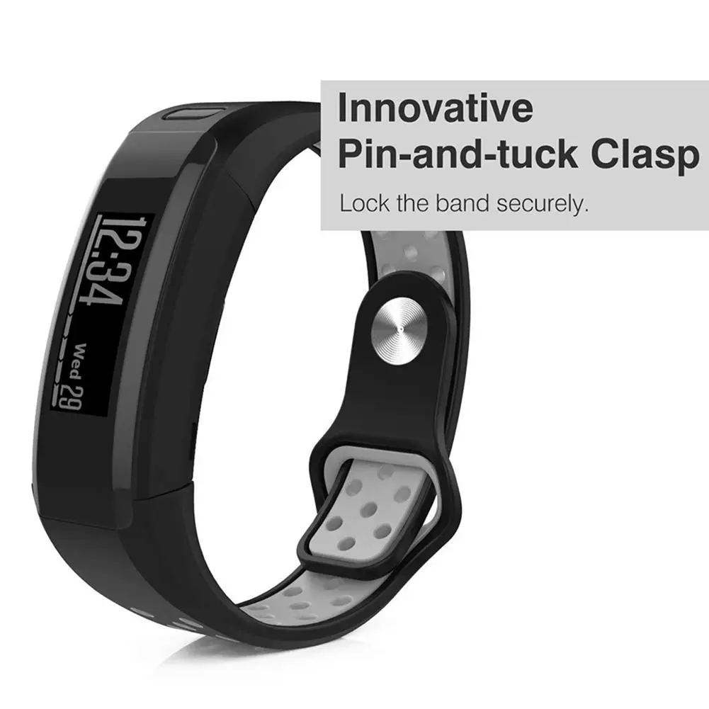 Мягкие дышащие силиконовые спортивные часы ремешок браслет на запястье Замена для часы Garmin vivosmart HR умный спортивный браслет
