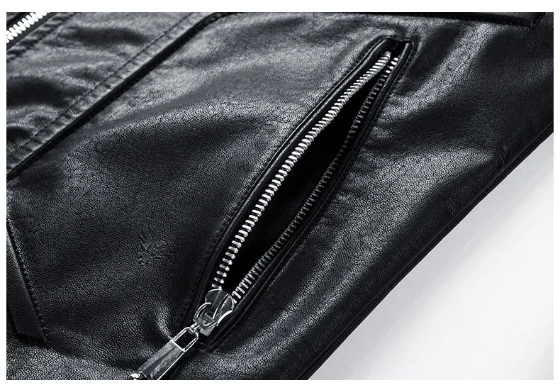 Мужские Куртки из искусственной кожи Jaqueta Couro Masculina кожаные куртки с карманами мужские осенние Брендовые повседневные мотоциклетные кожаные куртки