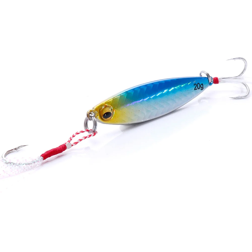 Color D VTAVTA 15g 20g Metal Jigging Lure Vib Ice Fishing Lures Wobblers Artificial Bait For Fish Lure Pike Fishing Spoon Trout Area - Цвет: Color D
