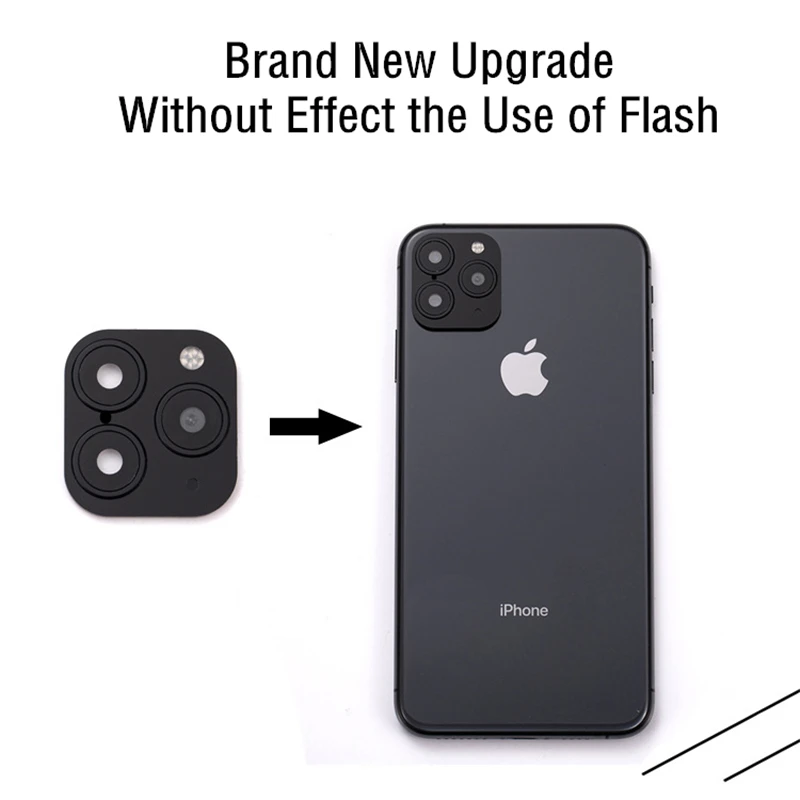 Объектив камеры для iPhone XS Max Seconds изменить в iPhone11 протектор экрана второго поколения объектив пленка металлическая наклейка на рассеиватель