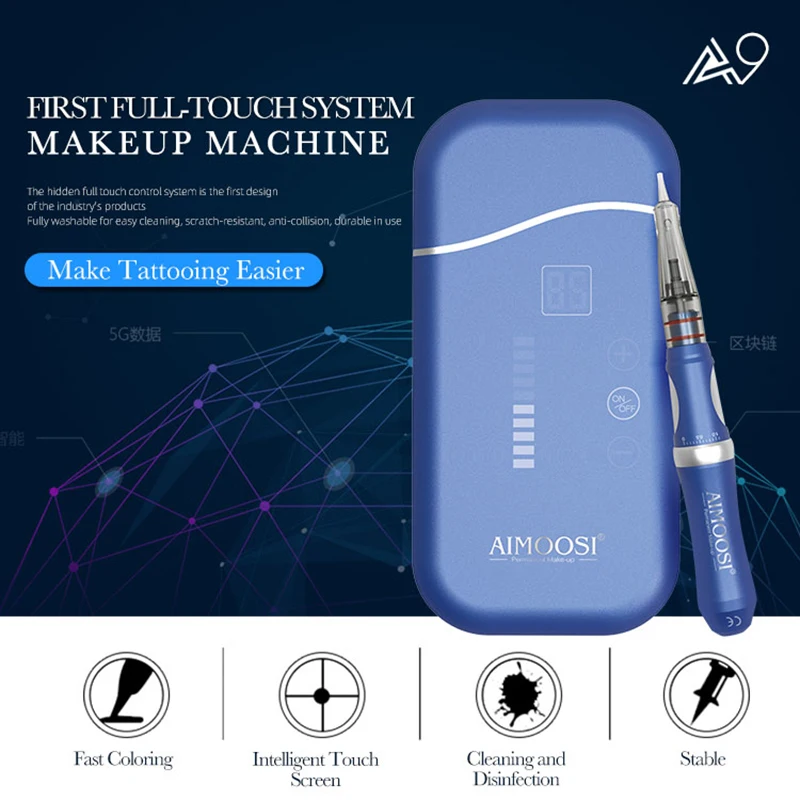 Aimoosi A9 PMU профессиональная цифровая машина для перманентного макияжа роторное