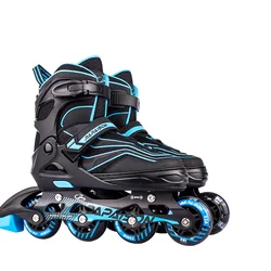 Polypropylene-Pp Adjustable Roller Skates Professional Slalom Roller Skating Shoes Sliding Free Skate For Children Blue Pair L