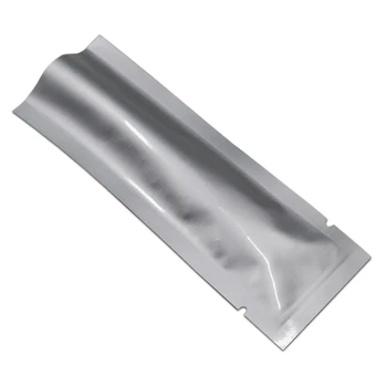 

200pcs/Lot 4x11cm Flat Pocket Mylar Foil Pouch Candy Coffee Powder Storage Open Top Vacuum Heat Sealable Pure Aluminum Long Bag