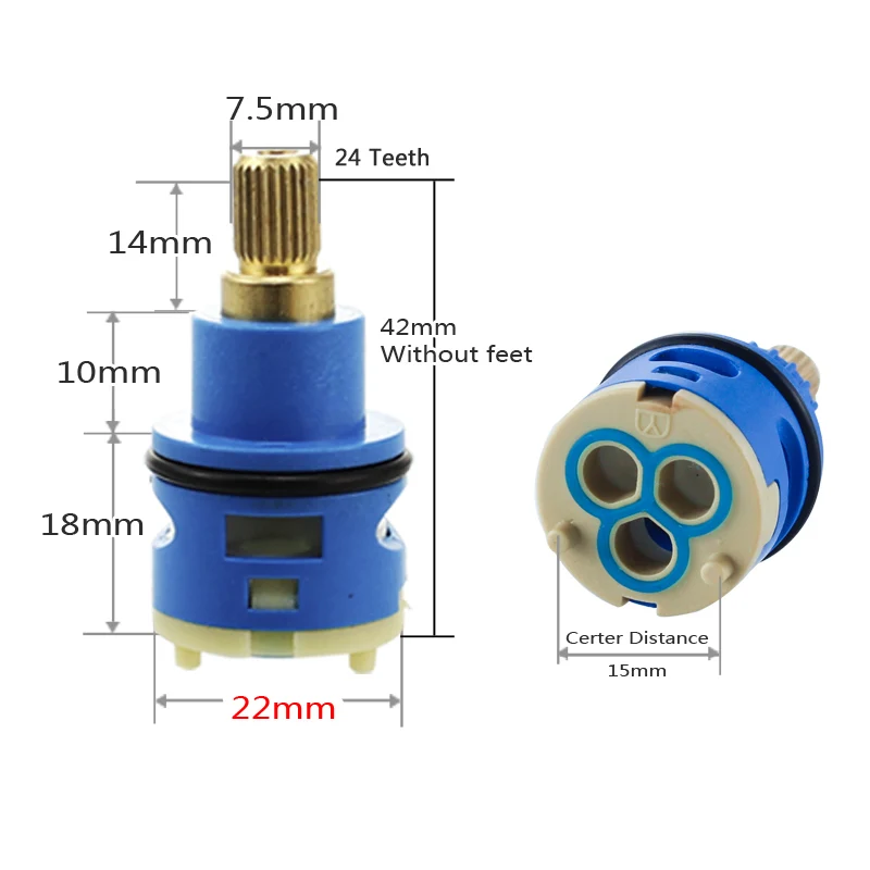 22MM Shower Faucet Third Gear Ceramic Spool/Shower Sprinkler Water separator Three-Hole Diversion Valve Bathroom Accessories