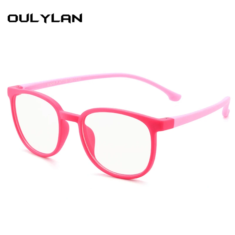 Oulylan детский анти-синий светильник, очки, брендовые Детские Мягкие силиконовые оправы, очки, оптические очки, модные детские очки