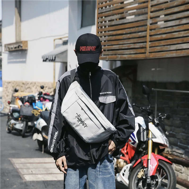 

2019 New Style Canvas Bag Hip Hop Shoulder Bag Street Fashion Harajuku Leisure Bag Sports
