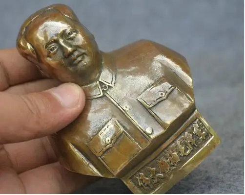 YM 304 китайский бронзовый медный большой лидер Мао цзедонг голова бюст Статуэтка Статуя