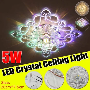 

3W/5W Modern Crystal Ceiling Lamp LED Ceiling Light Square light Luminarias for Aisle Hallway Living Room Bedroom AC110-240V