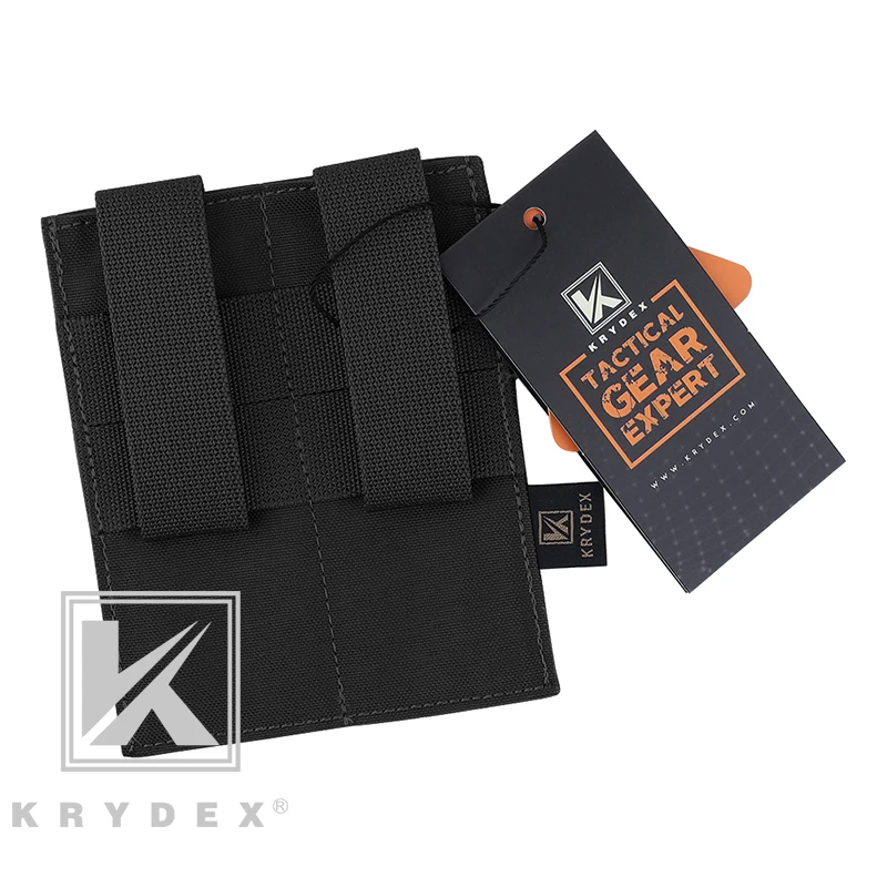 KRYDEX тактический быстро нарисованный MOLLE PALS подсумок высокая скорость двойной открытый верх 9мм. 45 маг Чехол кобура для Стрельбы Охота BK