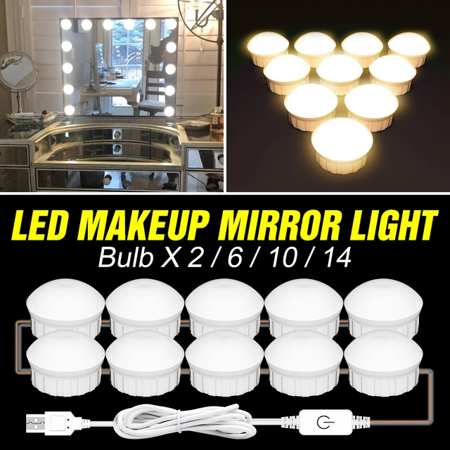 Luminaire.tn - Lumière mirror pour coiffeuse, 10 lampes