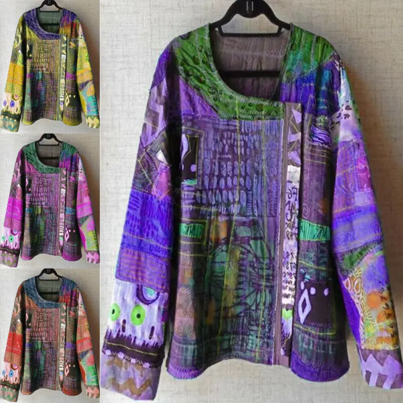 Винтажный женский Цыганский цветочный этнический стиль Boho туника топы для