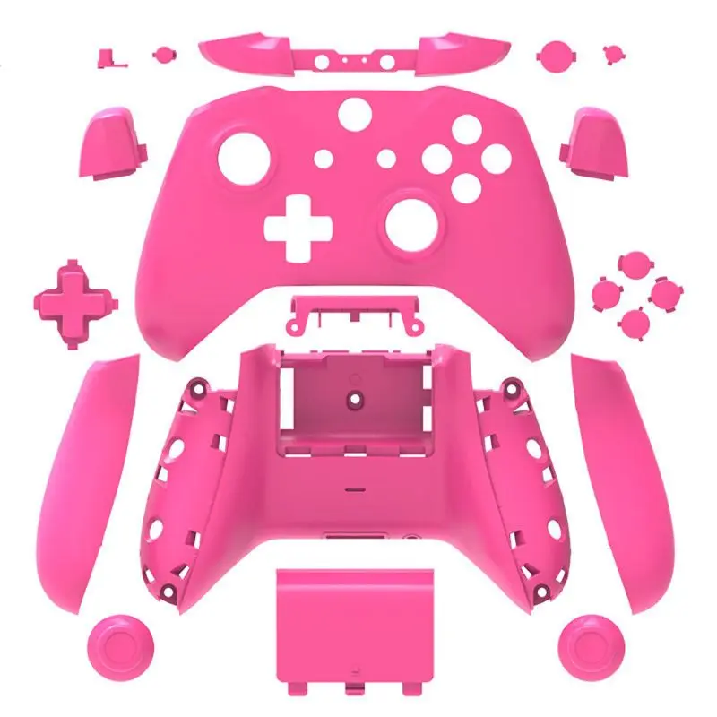 Чехол для Xbox One Slim Замена Полный корпус и кнопки Mod Kit матовый чехол - Цвет: Pink