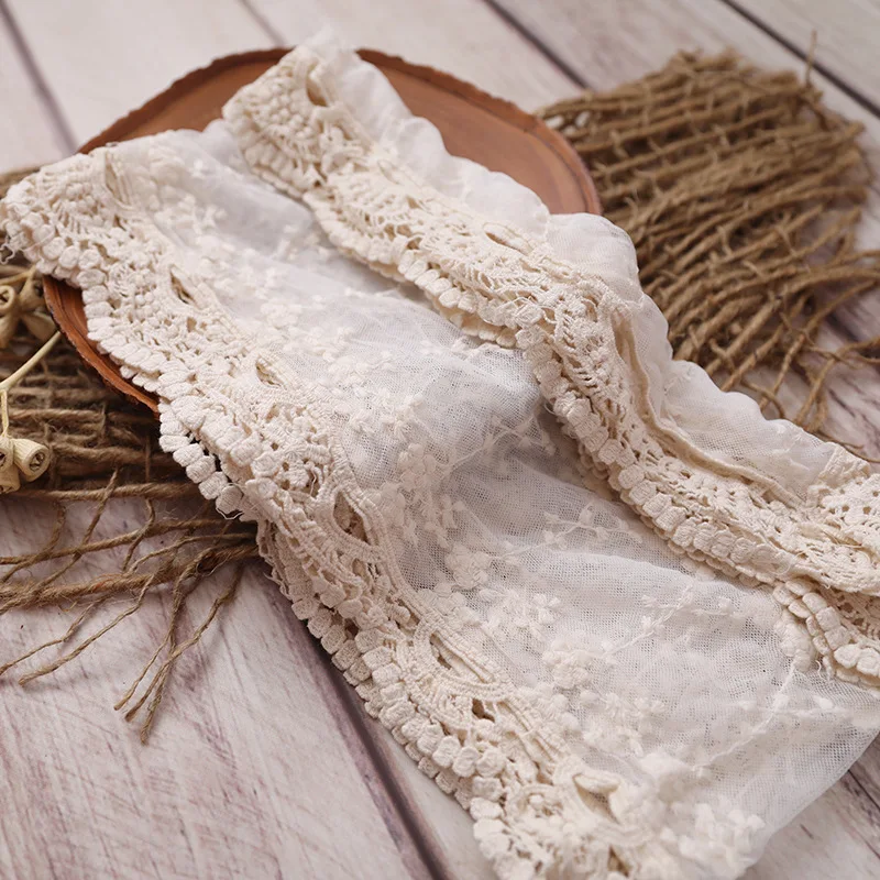 Lace Newborn Baby Photo Wraps Cotton Soft Infant Photography Fairy Swaddle Blanket Photo Shoot Filler Background