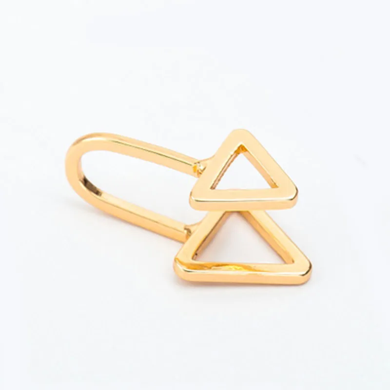 Punk Unisex Clips on Earring Alloy Triangle Men Ear Cuff Fake None Piercing Earrings For Women Fashion Jewelry Gifts Brincos 332 - Metal Color: E