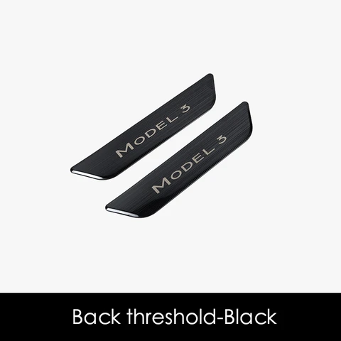 Steel Car Door Sill Scuff Plate for Tesla MODEL 3 Welcome Pedal Strip Carbon fiber Type Door Decoration Wrap Cover