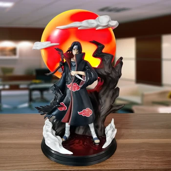 

New Naruto Shippuden Anime Tsukuyomi Uchiha Itachi GK Action Figure Model 36CM PVC Luminous Statue Figma Kid Collectible Toys