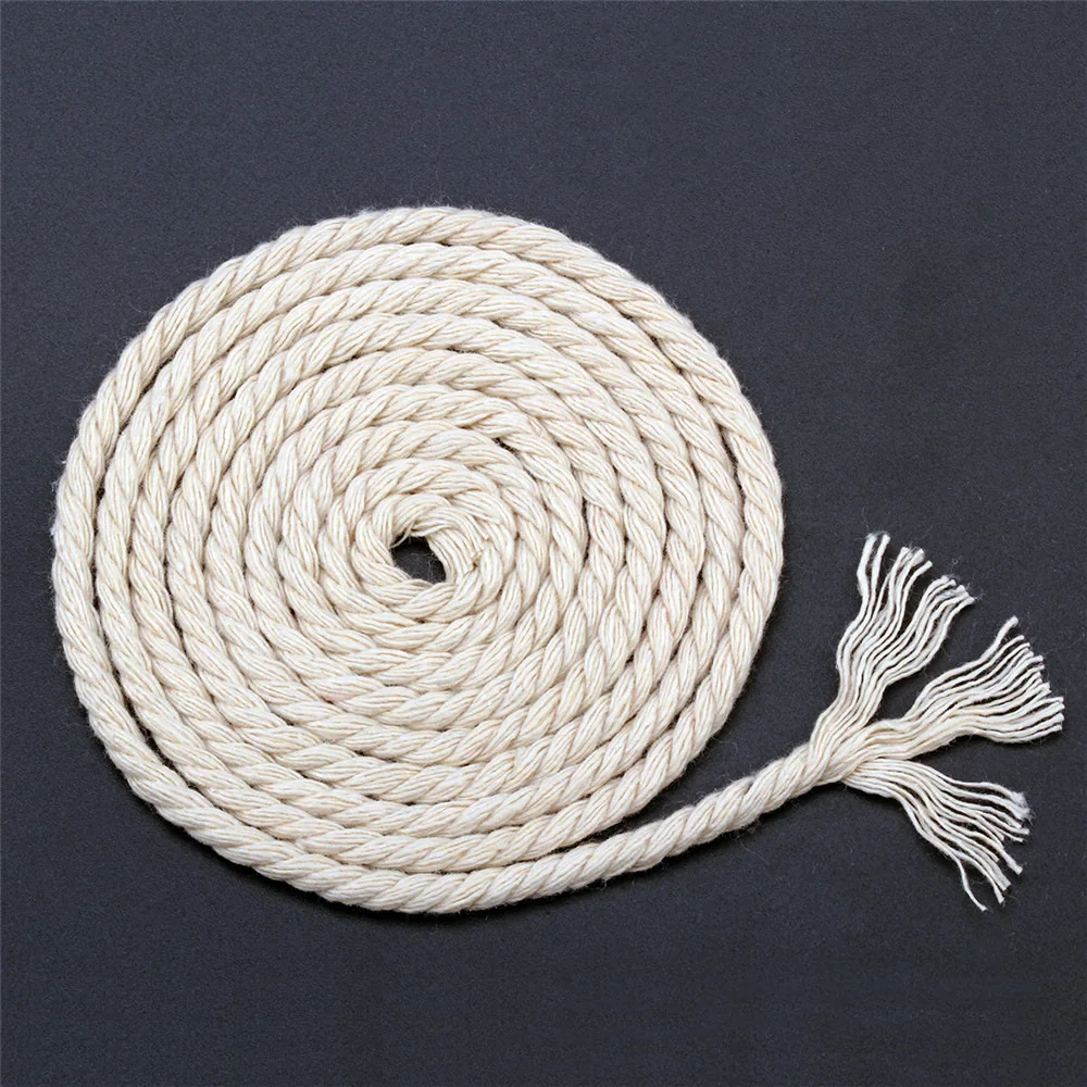 10M Cotton Rope 4mm Thickness Tapestry Woven Rope Braided Wire Binding Strapping DIY Craft Handmade Decoration Cords