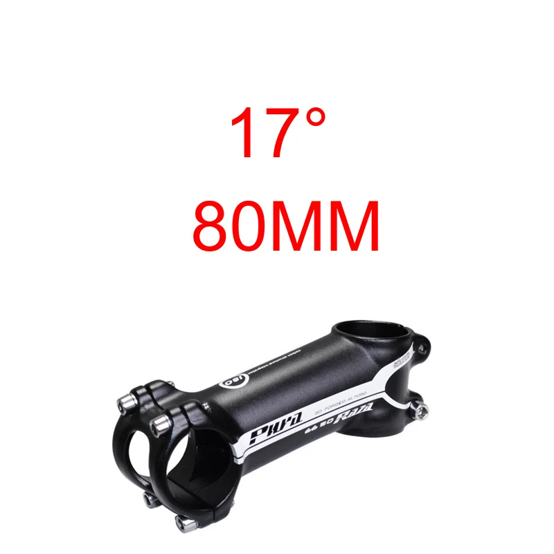 17 Degrees 80mm Новая матовая PURARAZA черного цвета; сплав 6/17 градусов MTB Алюминий сплав вынос руля для горного велосипеда дорожный велосипед ручки 28,6-31,8 мм - Цвет: 17 Degrees 80mm