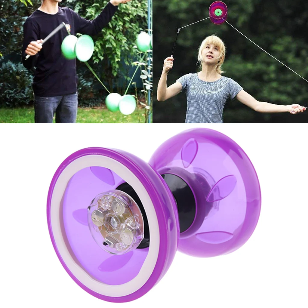 Профессиональный Роллинг Diabolo игрушки йойо набор высота скоростной светильник светящиеся классические роликовые игрушки Жонглирование Веревка Сумка Kongzhu