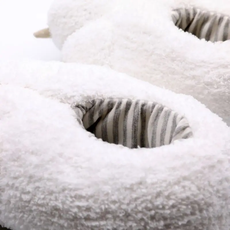 Chinelos dos Desenhos Crianças Inverno Recheado Fuzzy Casa Animados Urso Polar Pata Cosplay Sapatos 517d 7 Crianças inverno recheado fuzzy casa chinelos dos