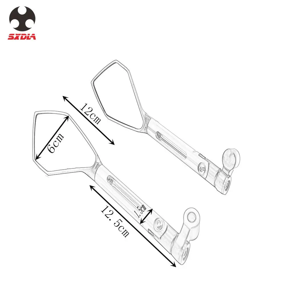 2 шт 6 цветов мотоциклетные универсальные зеркала заднего вида для KAWASAKI YAMAHA ys 150 tmax 530 tdm 850 fz6n mt10 fazer