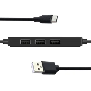 

3 Ports HUB Female & Type-C USB-C Power Data Cable for Laptop Cell Phone Tablet to USB2.0