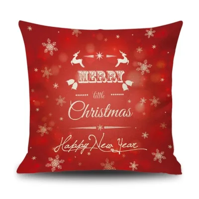 K Merry Christmas Pillow Case Cushion Covers Navidad Christmas Decoration For Home Happy New Year Navidad Xmas - Цвет: K