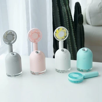 

2000 Mah Battery Fan With Air Humidifier Usb Aroma Essential Oil Diffuser Portable Table Fan