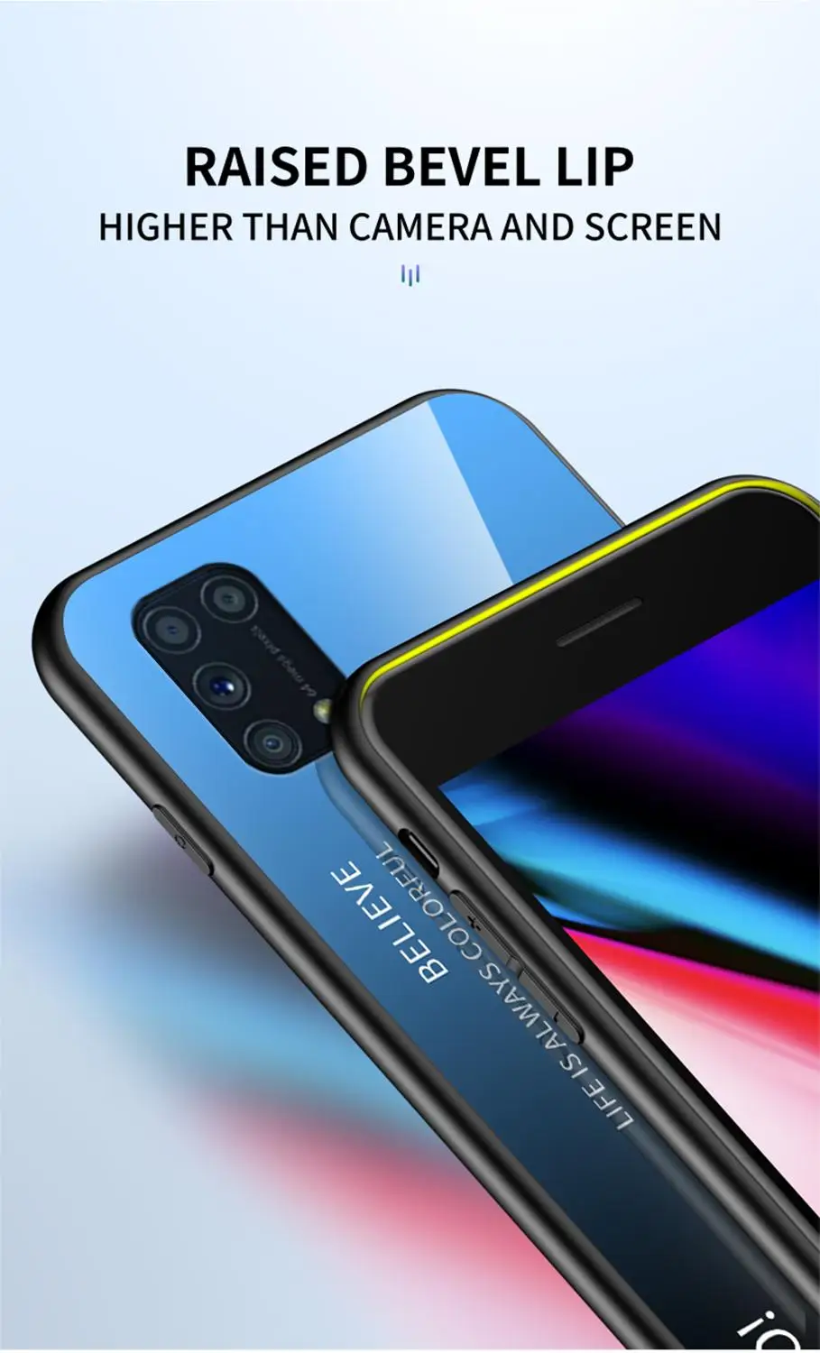 Чехол OUDINI для Samsung Galaxy M31 с градиентным стеклом M31|Бамперы| |