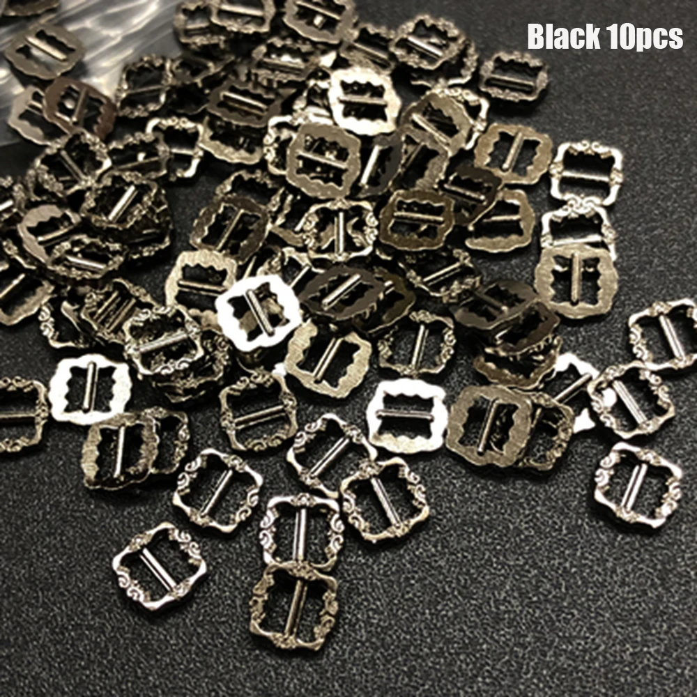 20/40pcs Mini Ultra-small Tri-glide Pattern Belt Buckle Doll Bags Buckles Diy Doll Buttons Shoes Clothes Craft Accessories 6*6mm - Цвет: Style 3-40pcs