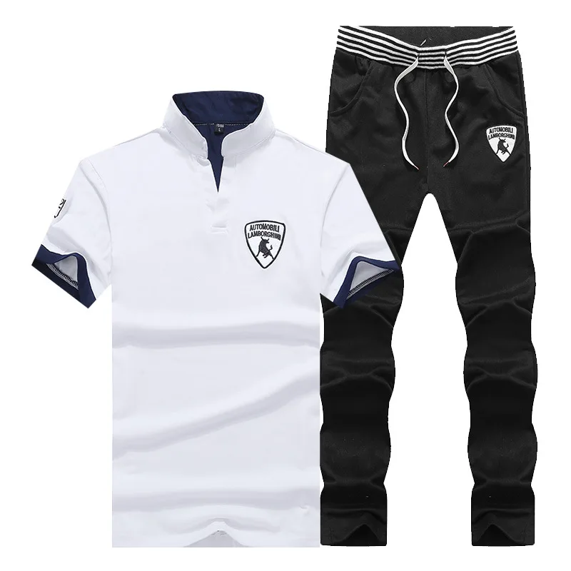 

Sports Set Men Summer 2017 New Style Korean-style Short Sleeve T-shirt Casual BULL MEN'S Wear Two-Piece Set Trousers
