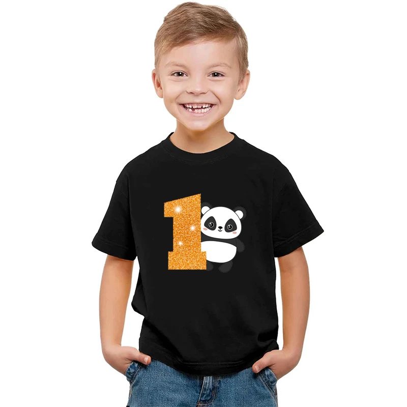 Baru Anak Anak Lucu Kartun Panda Imut T Shirt Bayi Laki Laki Perempuan Selamat Ulang Tahun Nomor 1 9 T Shirt Anak Lengan Pendek Atasan Pakaian T Shirt Aliexpress
