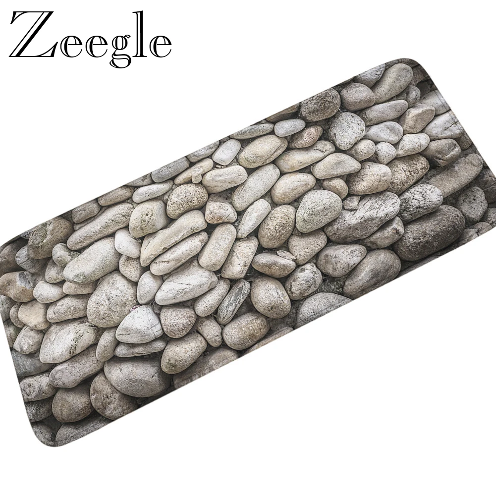 Zeegle Washable Carpet Anti-slip Entrance Doormat Flannel Kitchen Rug Soft Hallway Indoor Welcome Mats